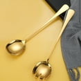thumbnail image 4 of Miangastore 2 Pcs Cuillère Buffet en Acier Inoxydable Fourchette de Service Pratique (Doré), 4 of 9