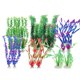 thumbnail image 2 of Ficarrico 10 piezas acuario pecera plástico artificial agua hierba planta paisaje ornamento decoración, 2 of 8