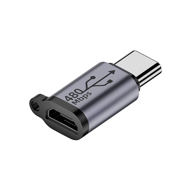 Fast USB Type C Adapter - 480Mbps, Aluminum, 18W, Quick Charge & Data Transfer