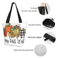 thumbnail image 5 of Uemuo It'S Fall Y'All Print Tote Bags for Women,Large Capacity Corduroy Bag,Reusable Grocery Shoulder Bag,Beach Tote with Zipper Closure, Daily Essentials, 5 of 7