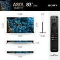 thumbnail image 5 of Sony XR83A80L 83 Inch 4K HDR OLED Smart Google TV with PS5 Features and 3 Year Amber Protection Plan (2023), 5 of 9