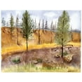 thumbnail image 2 of Shefranov, Olga 32x26 White Modern Wood Framed Museum Art Print Titled - Lodge Landscape, 2 of 4