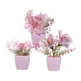 thumbnail image 3 of 3 piezas de flores falsas en macetas para decoración de mesa, adornos de plantas en macetas rosas falsas Estilo B, 3 of 9