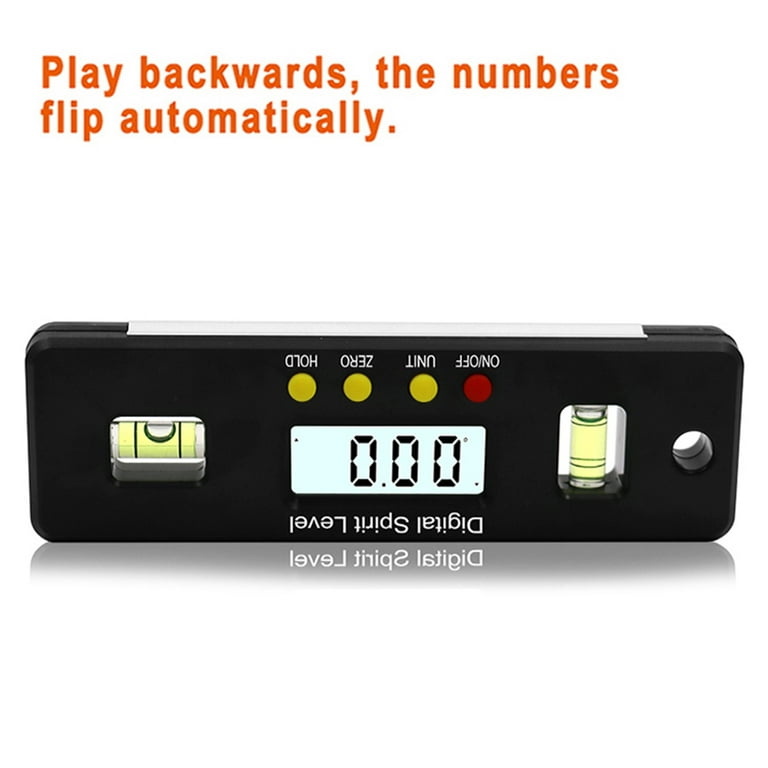 Digital Angle Gauge Magnetic, LCD Backlit Protractor Inclinometer Level Box, Slope