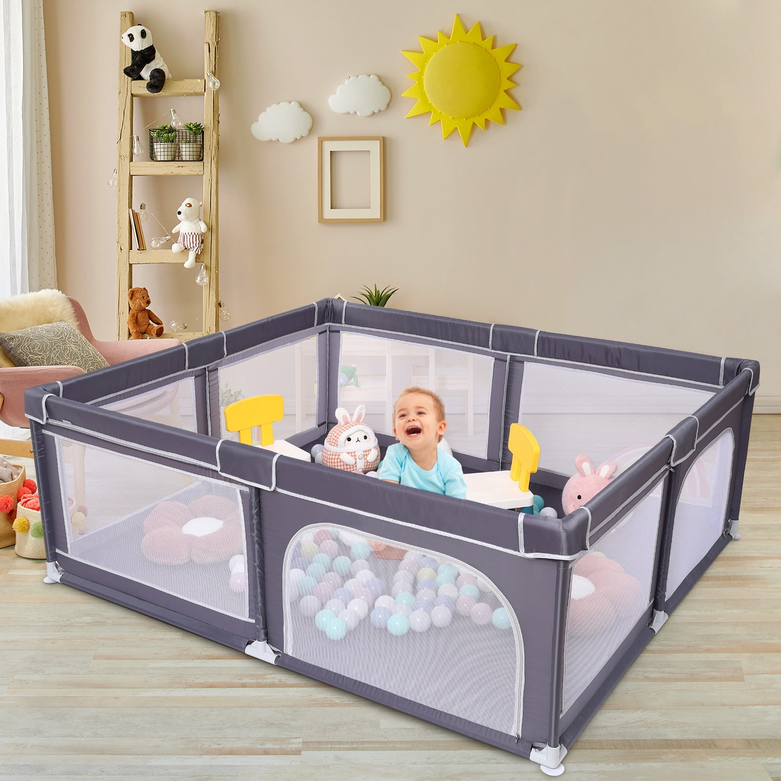 Baby Playpen Extra Large Play Pens for Toddlers Outdoor Playard for ...