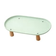 thumbnail image 4 of Soporte elevado para comedero de gatos con base antideslizante lavable y soporte para bebedero y comedero de gatos. Verde 38cmx21cm, 4 of 9
