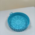 thumbnail image 1 of Ollas de silicona para freidora de aire alfombrilla para hornear pasteles de grado alimenticio resistente al agua para el hogar (azul) JShteea Libre de BPA, 1 of 8