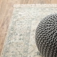 thumbnail image 5 of 5' X 8' Beige And Charcoal Oriental Hand Loomed Stain Resistant Area Rug With Fringe, 5 of 5