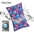 thumbnail image 6 of Pofeuu Blue Skull Flower Print Polyester Microfiber Plush Pillowcases, Super Soft and Cozy Pillow Case Covers with Envelop Closure（Pillow core not included）-16"x24", 6 of 6
