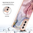 thumbnail image 6 of Designed for Samsung Galaxy S21 Plus Marble Case, Ultra Thin Girls Women Plating Marble Designed Flexible Soft TPU IMD Marble Protective Case Cover for Samsung Galaxy S21 Plus - Rose, 6 of 6