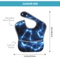thumbnail image 4 of Bingfone Mess-Proof Baby Bib - Waterproof Bib For Baby Boy Or Girl With Food Catcher Pocket, Unisex-Blue Lightning, 4 of 8