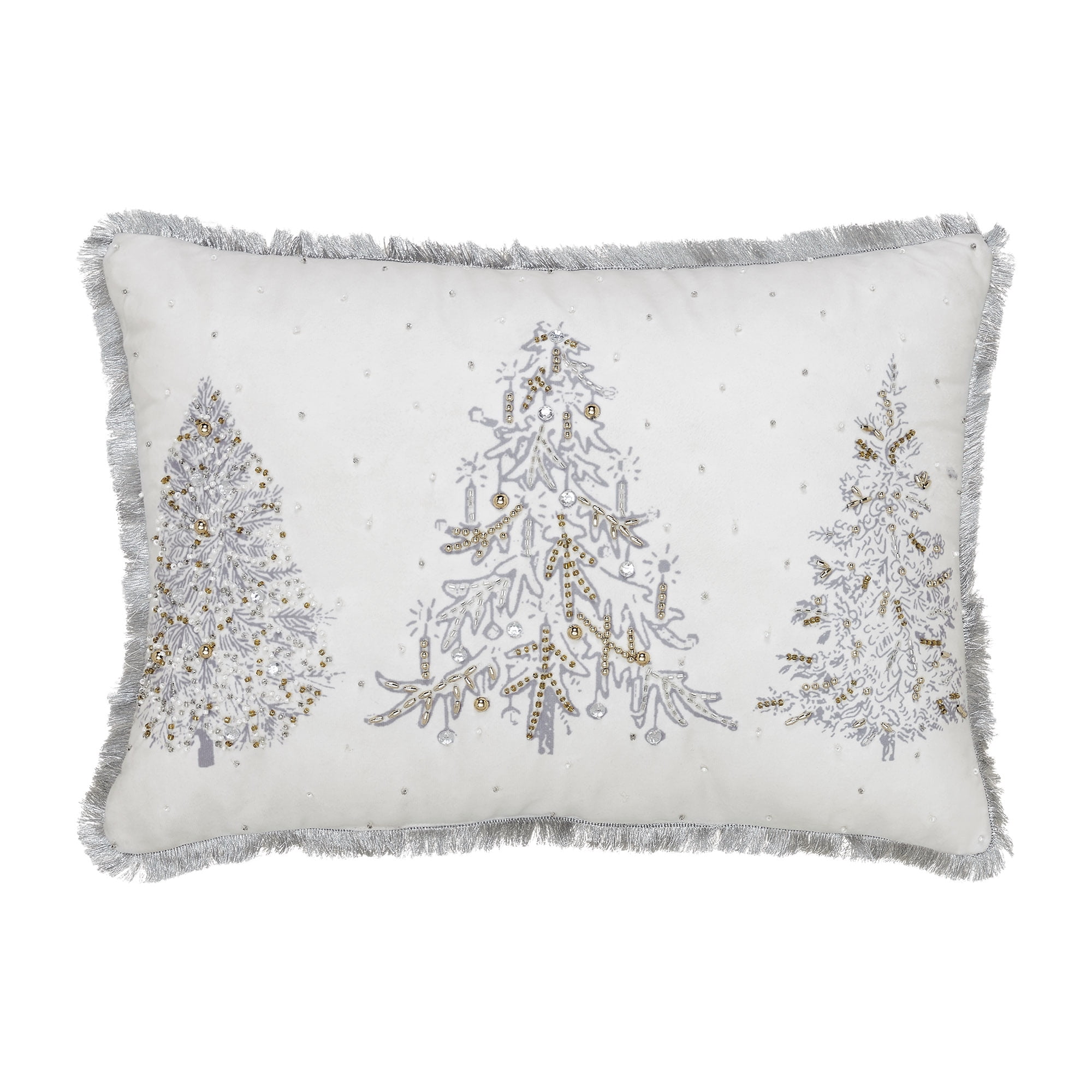 VHC Brands Christmas Embroidered Pillow