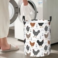 thumbnail image 4 of Picia Retro Rooster Large Laundry Basket, Waterproof, Freestanding Laundry Hamper, Collapsible Tall Clothes Hamper with Extended Handles-Medium, 4 of 8