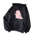 thumbnail image 1 of Gibobby Túnica de moda Ladys Drawstring Warm Hoodie Casual Long mangas impresas Pullover Suatshirt Top （Negro， L), 1 of 5