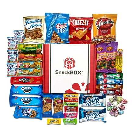 Snacks Sampler - Easter Candies Chips and Cookies Care Package Assortment Variety Pack Bundle Bulk Sampler (45 Count) SnackBOX