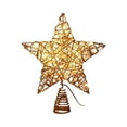 thumbnail image 2 of Christmas Tree Topper Star, Lighted Metal Frame Tree Top Star Decoration, Battery Operated Five-Pointed Star for Holiday Decor(Gold), 2 of 4