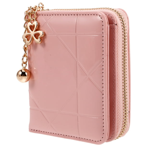 Cartera pequeña para mujeres y niñas, de piel sintética acolchada, plegable y con tarjetero tipo acordeón Cartera compacta y elegante para uso diario
