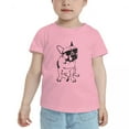 thumbnail image 2 of French Bulldog with Sunglasses Boys Short Sleeve Cute Toddler T Shirts for Boys Girls (Pink, Youth XL), 2 of 5