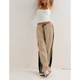 thumbnail image 4 of PUWEI Women's Wide Leg Pants Side Striped Drawstring High Waist Palazzo Sweatpants with Pockets, 4 of 7