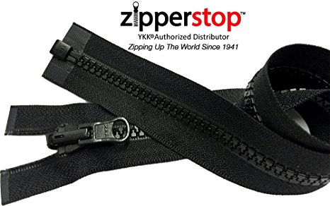 VSOL YKK® Zipper NEW #5 Separating Molded Plastic Vislon MANY Colors