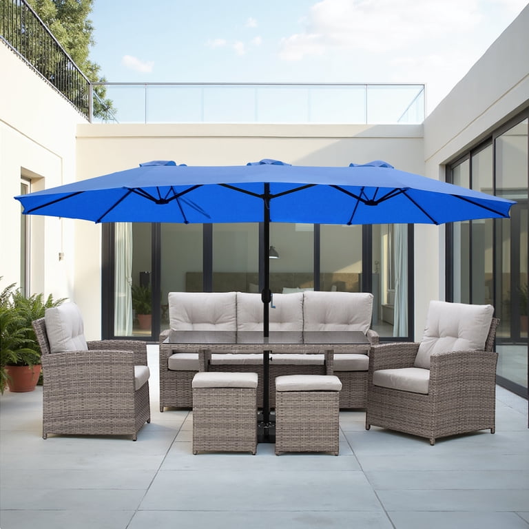 10 patio umbrella offset hanging umbrella outdoor market umbrella d10 10 ft Patio Offset Hanging Umbrella with Easy Tilt Adjustment main image 0
