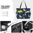 thumbnail image 3 of Fuzoiu Glowing Butterfly Print Waterproof Beach Tote Bag for Women Girls with Zipper,Sandproof Pool Swim Bag,Large Capacity Beach Travel Bag for Pool Swim Travel Everyday, 3 of 7
