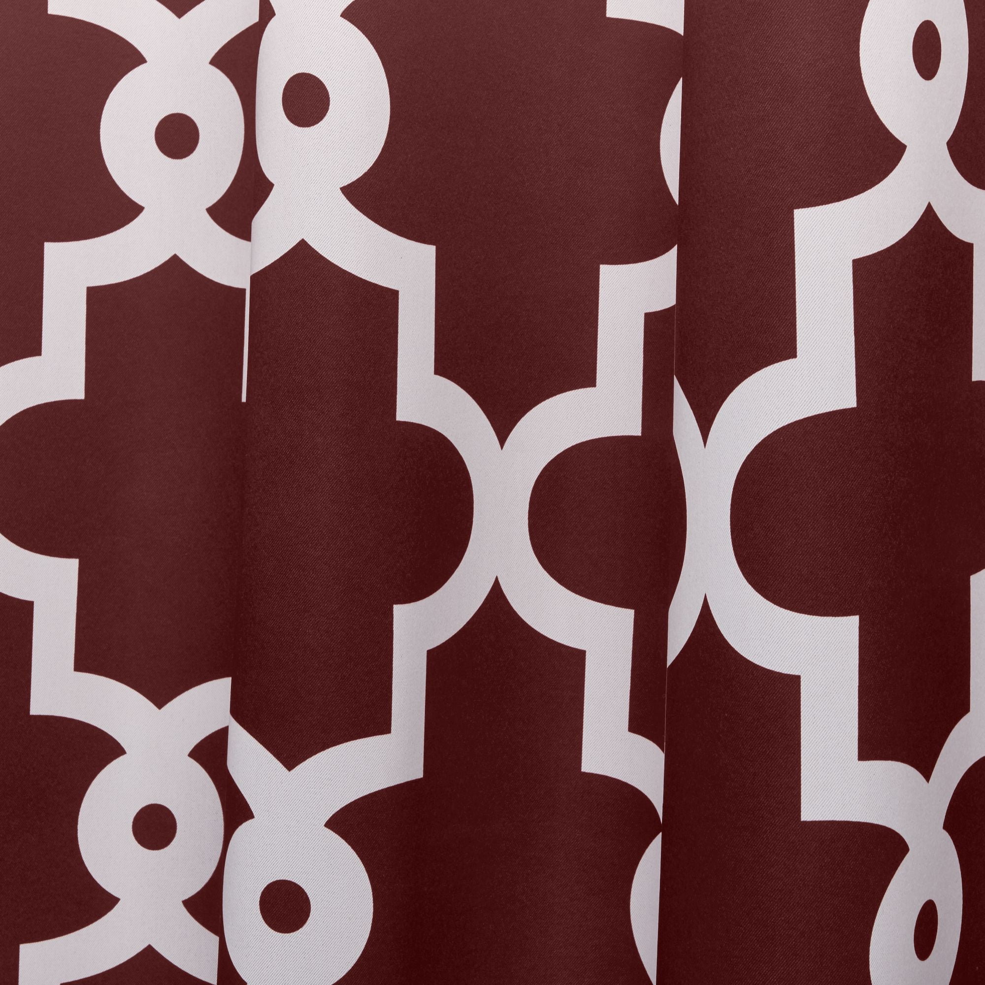 Exclusive Home Ironwork Sateen Woven Room Darkening Blackout Grommet Top Patio Curtain Panel, 108"x84", Burgundy