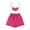 Hot Pink, variant on Girls 2 Piece Summer Outfit Sets Bow Print Crop Tank Top & Elastic Waist Crinkle Shorts Casual Breathable Clothes for Kids Blue Size 8-9 Years