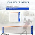 thumbnail image 4 of Naiovety Poliéster Entrenamiento deportivo profesional Red de bádminton estándar Amplia aplicación Fácil de instalar Robusto Ropa Deportiva, Zapatos, 4 of 6