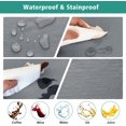 thumbnail image 3 of shiyou-2 Packs Vinyl Card Tablecloth with Flannel Backing 36x36 inch - Waterproof Plastic Table Cover for Square Folding Table Cloth with Elastic Edges, Light Gray, 3 of 4