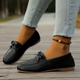 thumbnail image 2 of YLYL Women's Suede Penny Loafers Round Toe Fashion Casual Slip on Business Work Dress Flat Shoes, 2 of 9