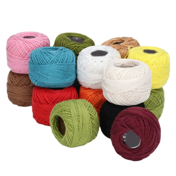 16Pcs Colored Cotton Yarn Crochet Hooks Thread High Luster Wide Application  Crochet Cotton