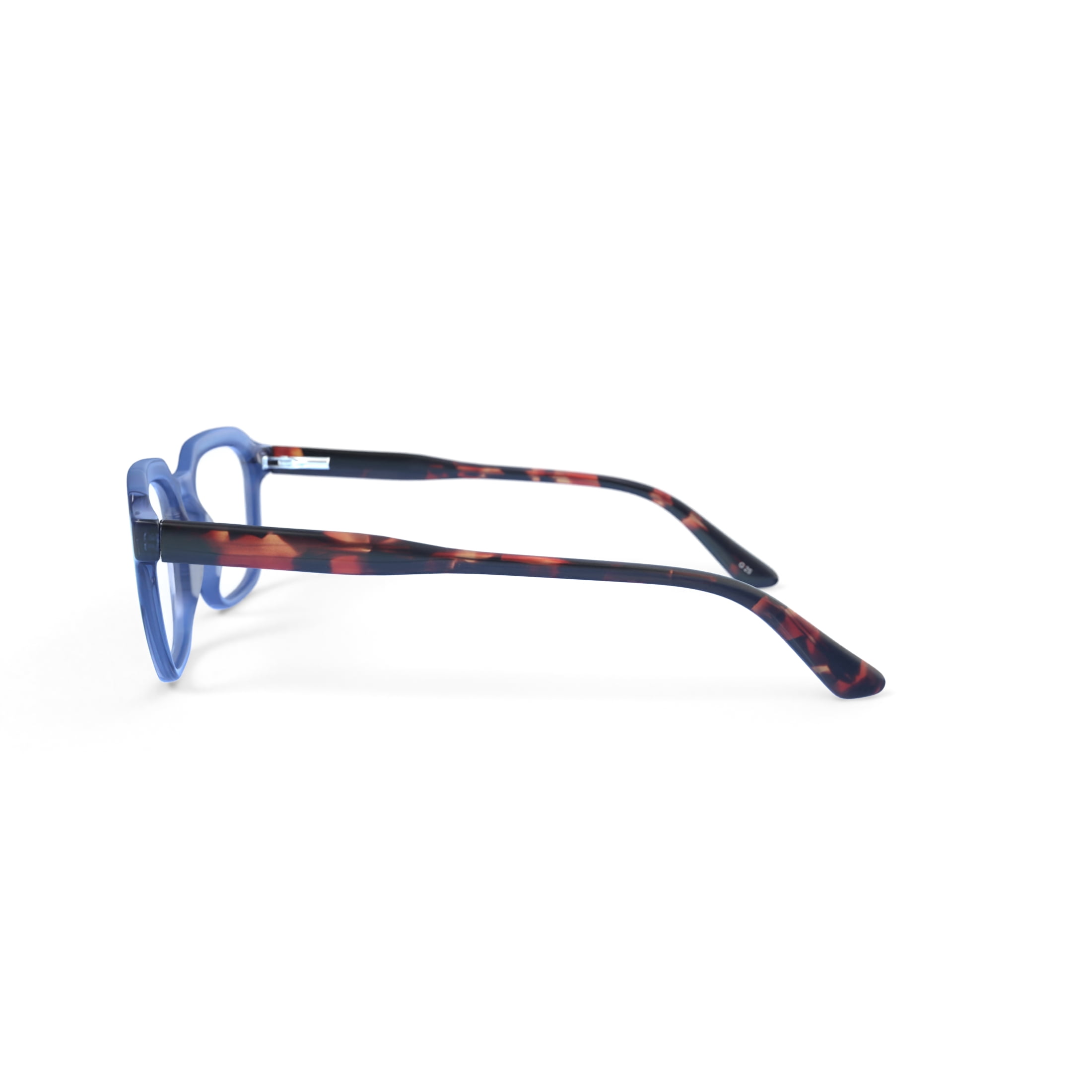 Men's Geometric AVERY Rx'ble Eyeglasses with Case, Blue Tortoise