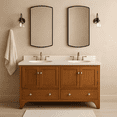 thumbnail image 3 of Design House 61" x 22" Cultured Marble Ivory Swirl Double Sink Vanity Top with Backsplash and Pre-Drilled 4" Centersets, 3 of 14