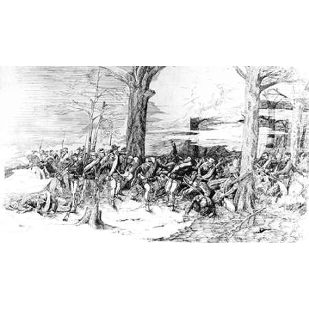 Civil War Battle Scene Poster Print by Frederic