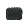 thumbnail image 5 of DecMode 28" x 19" Dark Gray Wood Tufted Ottoman, 1-Piece, 5 of 11