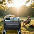 thumbnail image 4 of Multi-Functional Collapsible Cart with Rotating Handle, SHINPT Heavy Duty Utility Cart with 360° All-Terrain Wheels, Foldable Shopping Cart for Transport, Groceries, Outdoor, Trolley Cart with Brakes, 4 of 8
