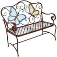 thumbnail image 3 of Alpine Corporation Outdoor Durable Iron Bench - Bronze, 3 of 10