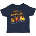thumbnail image 3 of Inktastic Happy Thanksgiving Turkey Train with Food Boys or Girls Toddler T-Shirt, 3 of 5