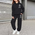 thumbnail image 2 of Girls Outfit Printed Cute Sweatshirt Indoor for Girls Breathable Wide Leg Stylish Summer Children Pants Set, 2 of 4
