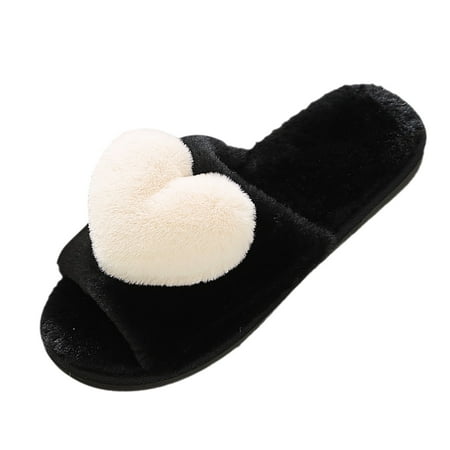 

ZHAGHMIN Slippers For Women Outdoor New Foreign Trade Woolen Plush Warm Love Slippers For Autumn And Winter Arch Support Slippers For Women S Slippers For Women Size 9 Boot Slippers For Women Hard S
