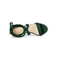 thumbnail image 4 of BLISSFUL STEP Women's Sandals Solid Color Mid Block Heels Lace up Sandals Green 9, 4 of 8