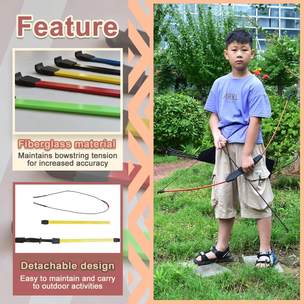 AMEYXGS Archery Bow and Arrow for Kids, Beginner, Youth  Target, Practice and Recreation