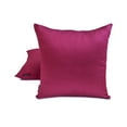 thumbnail image 3 of Fundas de almohada lisas HomeCentric color magenta (paquete de 2), 40 x 40 cm (16 x 16 pulgadas), cojines de seda artística lisos y lisos para sofá, diseño moderno con estampado liso - Magenta Luxury, 3 of 5
