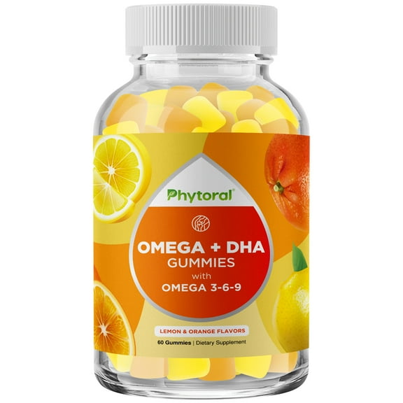 Omega 3 Supplement and Natural Gummy Vitamin with Plant Based Omega 3 6 9