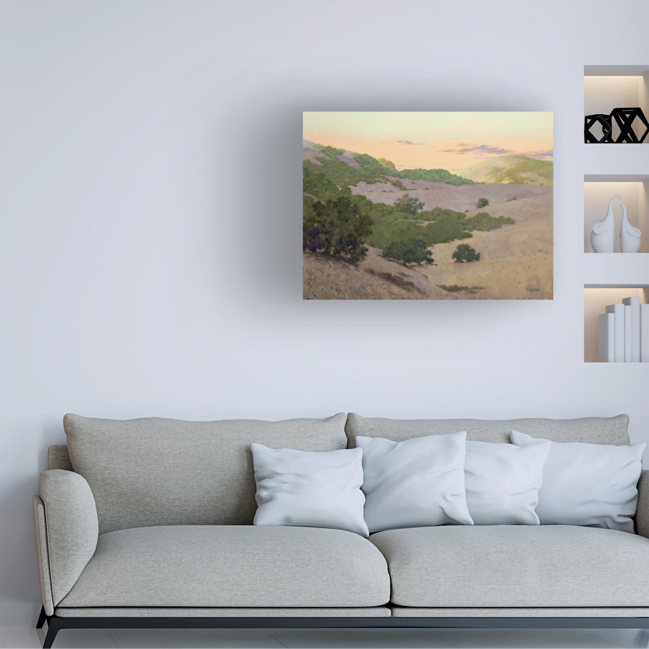 Canvas Wall Art - Ed Penniman 'San Juan Bautista Hills' Wall Art for Living Room, Bedroom, or Office Décor by Trademark Fine Art - 24 x 18 Inches