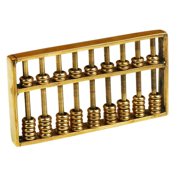 Shisuyan Miniature Metal Craft Abacus Ornament Brass Ancient Abacus Figurine Decoration