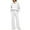 White, variant on Fgvctg Womens Sweat Set 2 Piece Tracksuit Sets Half Zip Sweatshirts Fleece Wide Leg Sweatpant Winter Comfy Jogger Lounge Sweatsuits with Pockets Black S