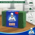 thumbnail image 3 of MR.SIGA Heavy Duty Scouring Pads, Household Scrubber for Kitchen, Sink, Dish, 24-Pack, 3.9 x 5.9 inch (10 x 15 cm), Green, 3 of 7