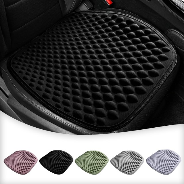 Cojín de gel para silla de coche | Almohadilla de asiento de alivio de presión transpirable para oficina, hogar, silla de ruedas, viaje | Soporte ergonómico del coxis | Antideslizante, Funda